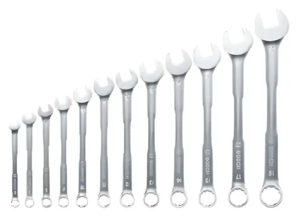 Bosch Sada kombinovaných klíčů 12 ks / Sada klíčů / 6-19 mm / chrom-vanad / s organizérem (1600A02Z9D)