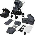 LIONELO Kočárek kombinovaný Layla 3v1 Grey Stone (LO-LAYLA 3IN1 Grey Stone)