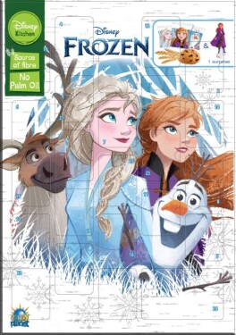 Adventní kalendář Frozen se sušenkami 132g (Cookie calendar with surprise)