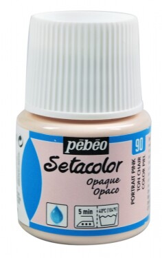 Barva na textil Pébéo Setacolor Opaque 45 ml - Růžová obličejová 90