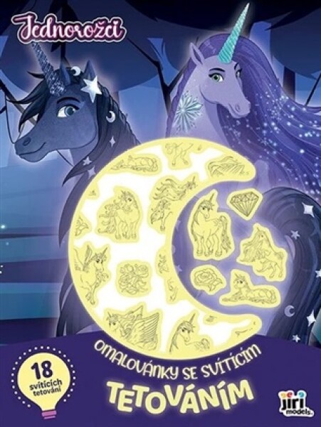 Omalovánky se svítícím tetováním Jednorožci