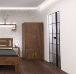 HP-Nábytek Skříň Alfa 2D Praktik SMRK ROZMĚR: (š/v/h) 95 x 185 x 55 cm policová