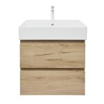 Koupelnová skříňka 2 zásuvková s umyvadlem SAT B-Way 59x50x45 cm dub mat BWAY260OAKU2BBI BWAY260OAKU2BBI