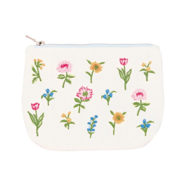 GREEN GATE Kosmetická taštička s výšivkou Estrid White, multi barva, textil