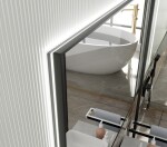 Erga Megan, LED zrcadlo 120x80cm v černém rámu, 3105 lm, 3 barvy světla, zadní osvětlení, ERG-V01-MEGAN-1280-BK