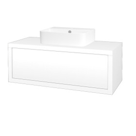 Dřevojas - Koupelnová skříňka STORM SZZ 100 (umyvadlo Joy 3) - L01 Bílá vysoký lesk / L01 Bílá vysoký lesk 218201