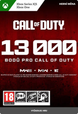 XSX Call of Duty 13000 bodů / El. licence / Akční / Angličtina / od 18 let / DLC pro Xbox Series (7F6-00505)