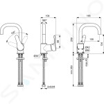 IDEAL STANDARD - Alpha Umyvadlová baterie s otočným výtokem, chrom BC650AA