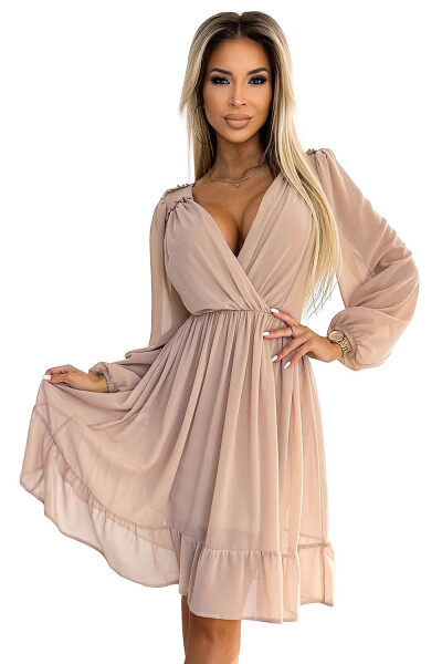 Dámské šaty 538-1 MILA - NUMOCO béžová XL