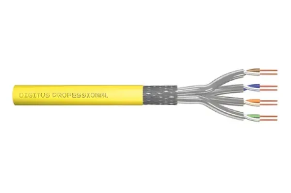 Digitus Cat.7A / Instalační kabel / S/FTP / 500 m / AWG 22/1 / žlutý (DK-1745-A-VH-5)