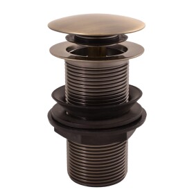 RAV Slezák - Výpusť umyvadlová 5/4'' bez přepadu - neuzavíratelná zátka, Stará mosaz (Bronz) MD0799SM MD0799SM
