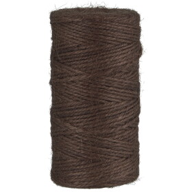Ib Laursen Jutový provázek Brown 100 m, hnědá barva, textil