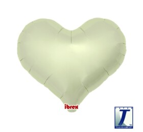 Balónek srdce smetanové metalické 35 cm Balónek srdce smetanové metalické 35 cm