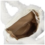 Stylová dámská plyšová kabelka do ruky Arianda, bílá