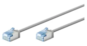 Goobay CAT6A U/UTP Slim šedý / Patch kabel / 0,15 m (74304)