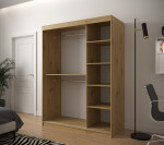Šatní skříň Abi Jodelka 1 Barva korpusu: Dub artisan, Rozměry: 100 cm, Dveře: Bílá mat