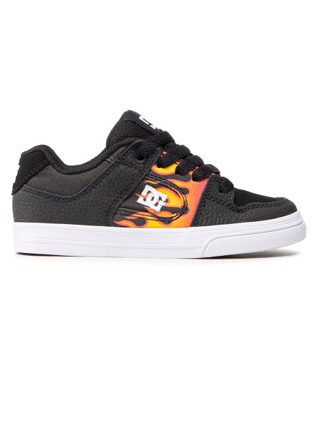 Dc PURE BLACK/FLAMES dětské boty 37EUR