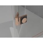 MEXEN/S - Lunar sprchové dveře křídlové pravé 125, transparent, měď kartáčovaná 834S-125-050-65-00-P
