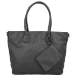 Trendy dámská koženková kabelka na rameno Ceyla, tmavě šedá