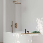 RAVAK - Sprchy Hlavová sprcha, průměr 25 cm, kartáčované růžové zlato X07P711