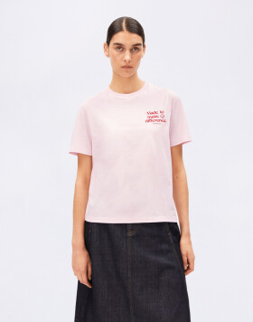 Tričko Armedangels Lualaa Embro 3433 pink mist