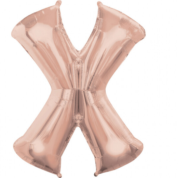 Písmeno X růžovo-zlaté foliový balónek 83 cm Amscan Písmeno X růžovo-zlaté foliový balónek 83 cm Amscan