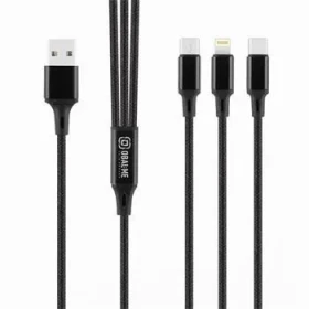 OBAL:ME 3v1 AllConnect Fast Charge USB-A/USB-C, Lightning, Micro-USB Kabel 1.2m Black (57983125485)
