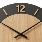 DumDekorace NORDIC OAK , 75 cm dubové nástěnné hodiny s tichým mechanismem