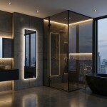 REA - Zrcadlo LED 150x50cm MOL-SQ HOM-01527