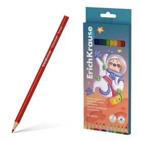 ErichKrause Kids Space Animals bezdřevé pastelky sada 12 barev