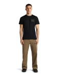 Pánské merino triko krátký rukáv ICEBREAKER Mens Merino 150 Tech Lite SS Tee Forest Footsc, Black velikost: M