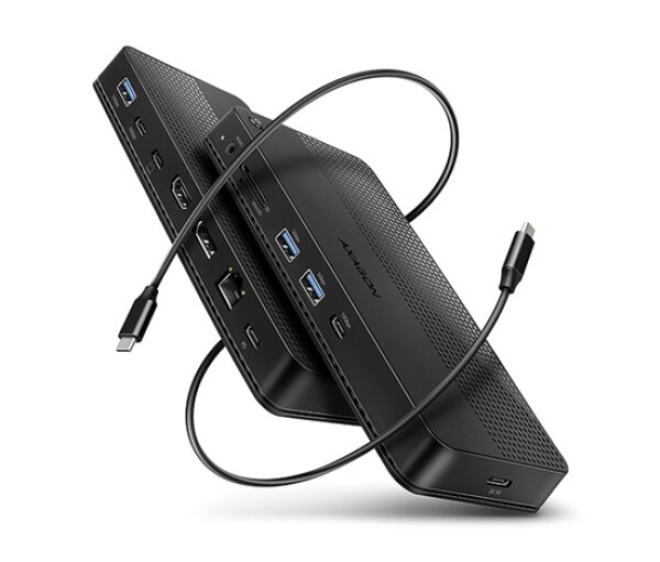 AXAGON HMC-U4, USB4 40Gbps dock, 3x USB-A, 2x USB-C, HDMI & DP 8K/30Hz, RJ-45, SD/mSD, audio, PD 100W, kabel USB-C 80cm EDF_1023737