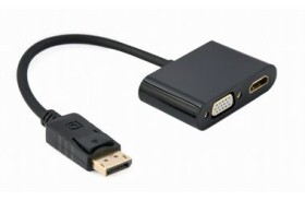 Gembird adaptér DisplayPort na VGA HDMI 0.15m