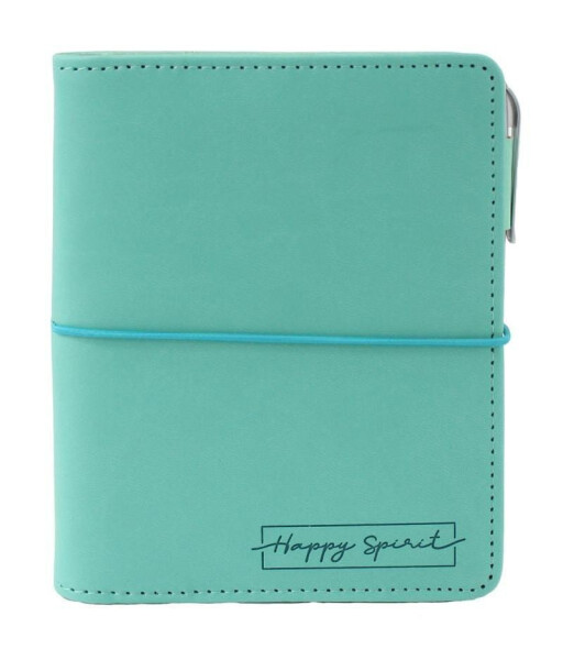 Diář: Tyrkysový kroužkový S s vyměnitelným kalendáriem