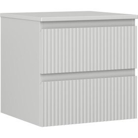 MEXEN/S - Rivel koupelnová skříňka pod umyvadlo 50 cm s deskou, 2 zásuvky, reliéf , šedá mat 91A20-05047-2-BFFC62