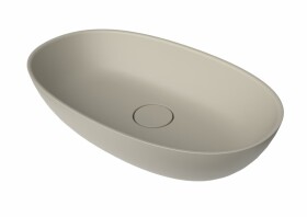 Umyvadlo na desku SAT Aula 60x36 cm béžová mat bez otvoru pro baterii, bez přepadu SATAU6036BE SATAU6036BE