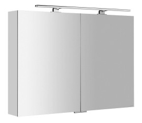 SAPHO - MIRRÓ galerka s LED osvětlením, 100x70x16cm, bílá MC100-0030