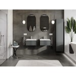 MEXEN/S - Orio koupelnová skříňka 50 cm s umyvadlem Vela, 1 šuplík, grafit mat/bílá mat 91A10-05023-1-BF66-W23M01
