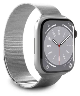 Puro Milanese stříbrná / Řemínek pro Apple Watch / Nerezová ocel / 42/44/45/49 mm (PUMILAW44SIL)
