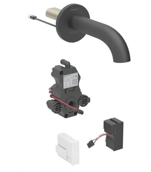 GEBERIT - Piave Elektronická umyvadlová baterie pod omítku, síťové napájení, easy to clean, matná černá 116.282.14.1