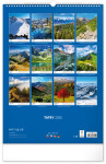 NOTIQUE Nástenný kalendár Tatry 2025, 33 x 46 cm