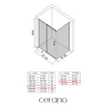 CERANO - Sprchový kout Orlano L/P - 5 mm - chrom, transparentní sklo - 120x90x195 - posuvný CER-DY50514100