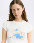 Tričko Thinking MU Meowrobics Mirna Tee WHITE