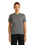Dámské merino triko s krátkým rukávem ICEBREAKER Wmns 15.5 MerinoFine Jersey SS Tee, Gritstone Hthr-013 velikost: S