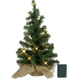 STAR TRADING Dekorativní svítící stromek Tree Toppy 45 cm, zelená barva, plast