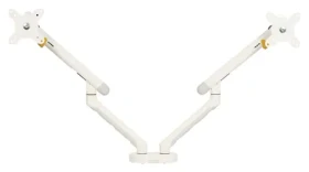 BakkerElkhuizen BE Flexible Dual bílá / Rameno na monitor / pro 2 monitory / VESA 100x100 / nosnost 2x10 kg (BNEBFDW)