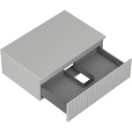 MEXEN/S - Rivel koupelnová skříňka pod umyvadlo 70 cm s deskou, 1 šuplík, reliéf , šedá mat 91A20-07023-1-BFC62