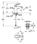 GROHE - Swift Umyvadlová baterie s výpustí Push-Open, chrom 24326001