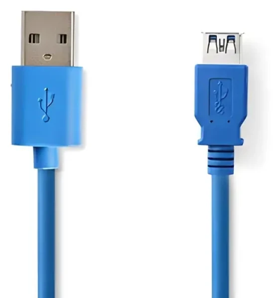 Nedis USB-A - USB-A modrá / USB kabel / USB 3.2 Gen 1 / 5 Gbps / 2 m (CCGB61010BU20)