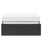 Koupelnová skříňka s umyvadlem SAT Feel 100x30x46 cm antracit mat SATFEEL100ANTU2 SATFEEL100ANTU2